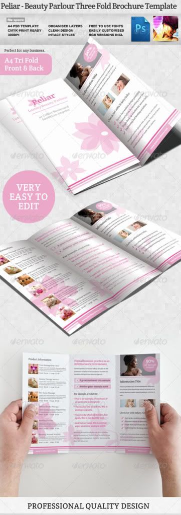 GraphicRiver - Peliar Beauty / Hair Salon 3 Fold Brochure GraphicRiver - Peliar Beauty / Hair Salon 3 Fold Brochure