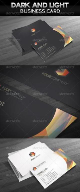 GraphicRiver Light and Dark Corporate Business Card GraphicRiver Light and Dark Corporate Business Card