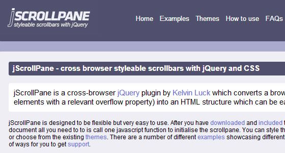 5 jQuey Plugin về thanh cuộn