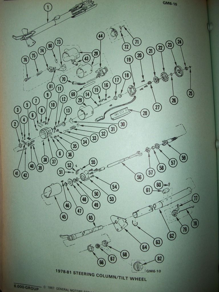 Exploded View of a 78 Tilt steering column... El Camino Central Forum