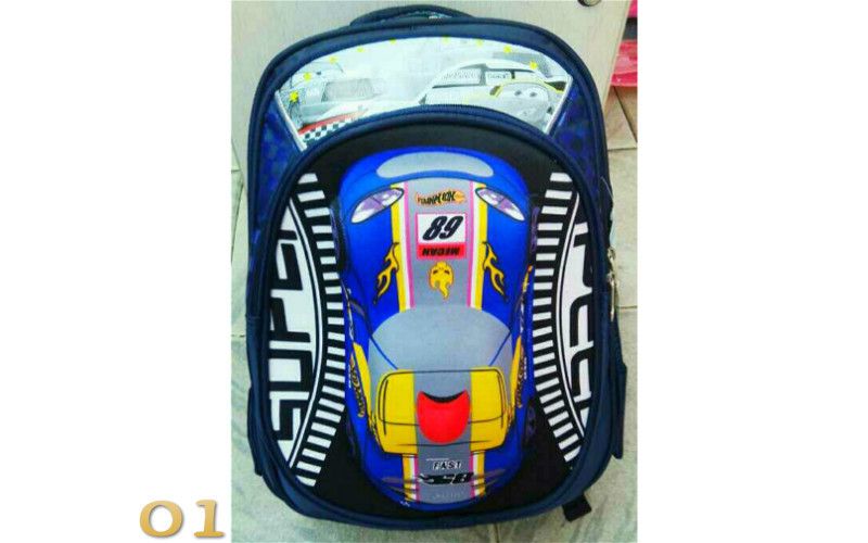 New Fast & Furious Cool 3D Racing Car Boys Backpack School Travelling