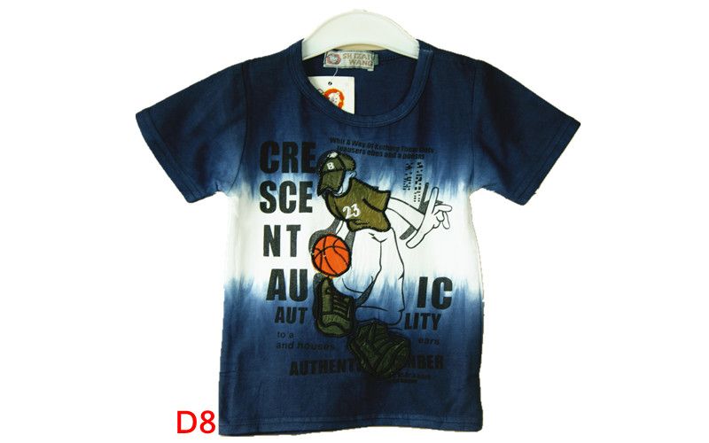 T-shirt maglietta nuova estate super carina cool rapper lycra ragazzo bambini cotone - Foto 4 di 5