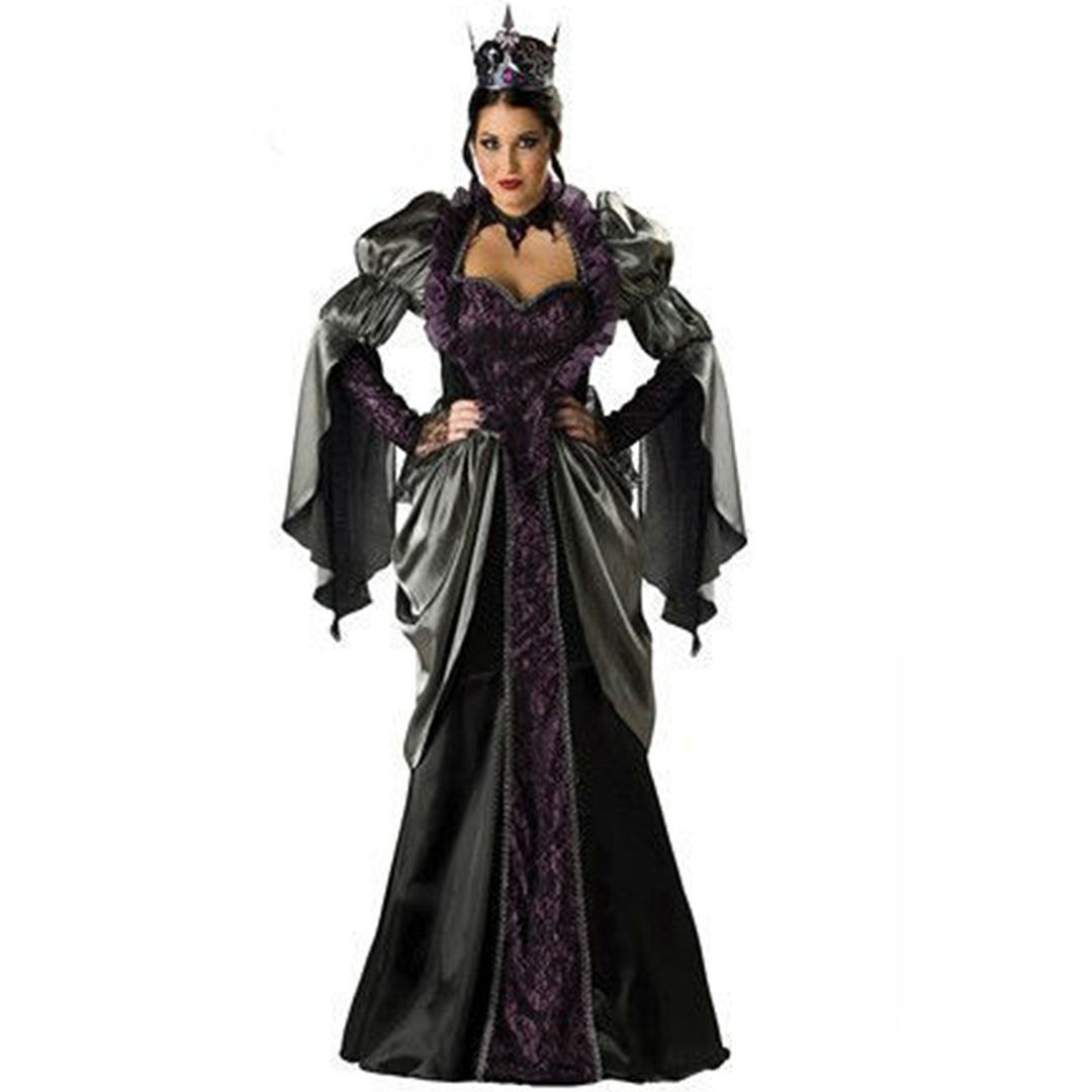 Medieval Witch Costume
 New La s Womens y Black Queen Me val Style Witch Halloween