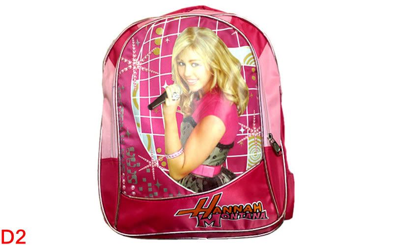 BNWT Girls Disney Hannah Montana Miley Cyrus Backpack School Travelling Gym Bag eBay