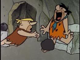 Fred Flintstone takes a midnight trip to the bathroom BARNEY! MY TOE!