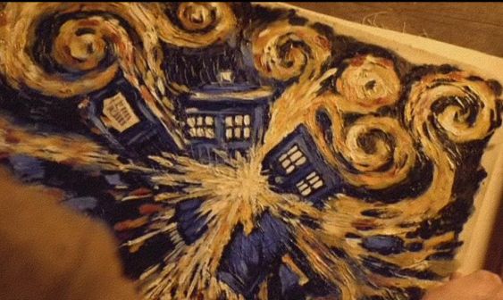 Van Gogh Tardis Explodes Pandorica Doctor Who Car Novelty front license plate