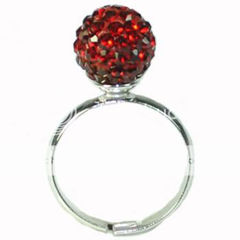 8mm/10mm Fashion Swarovski Crystal Disco Ball adjustable Ring Copper 