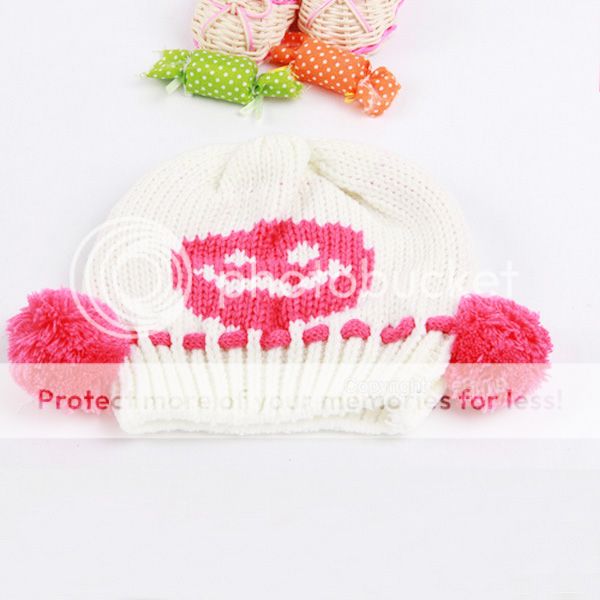 Cute Toddler Beanie Baby Smiley Warm Hat Cap Crochet Handmade Photography Prop