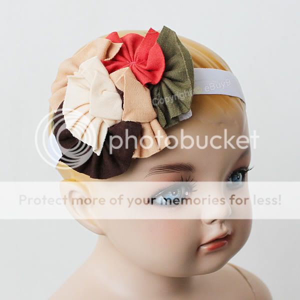 Baby Kids Girls Flower Hair Band Princess Headdress Rose Flower Cotton Headband
