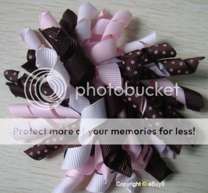 4pcs Girls 4 Korker Grosgrain Ribbon Hair Accessory Bow Clips 