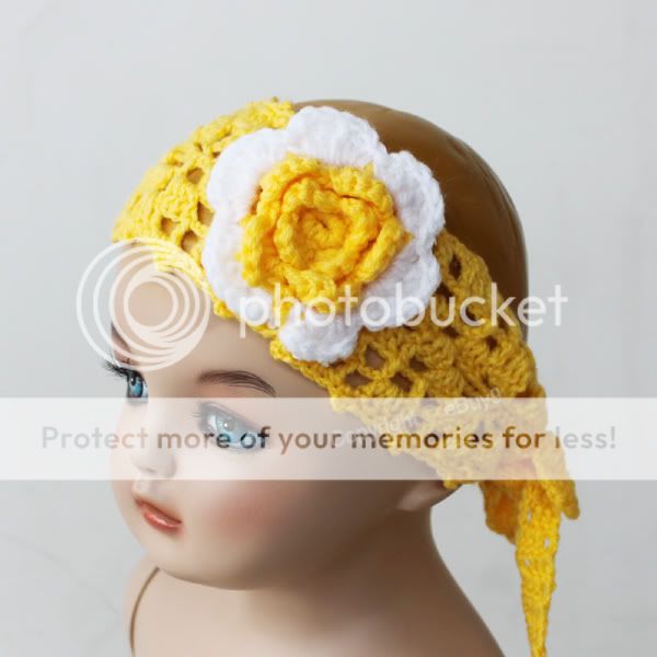 New Crochet Handmade Headdress Toddler Baby Princess Flower Hair Band Headband