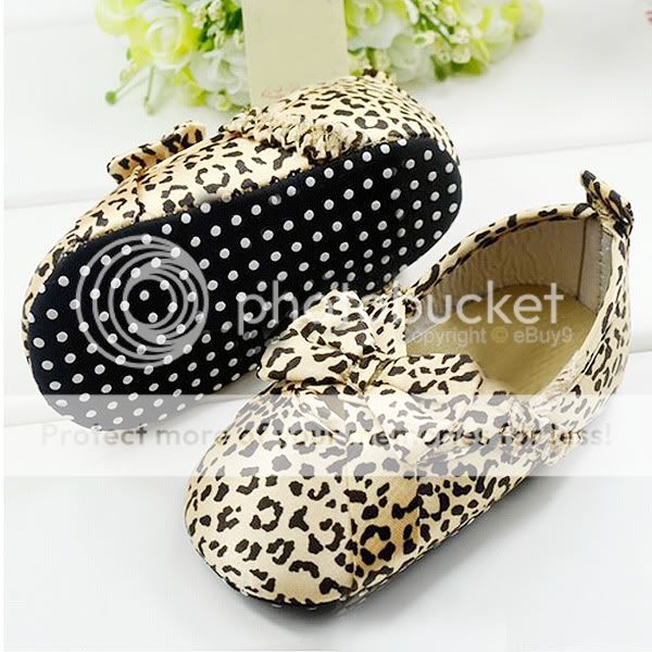   Princess Leopard Dress Shoes Size：US 1 2 3 for 3 12 Months