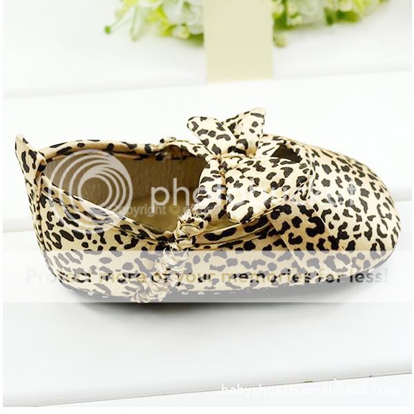   Princess Leopard Dress Shoes Size：US 1 2 3 for 3 12 Months