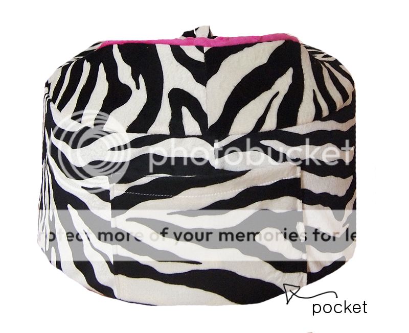 Baby Bumbo Seat Slip Cover Black Zebra Mink Hot Pink Handmade Gift Photo Prop
