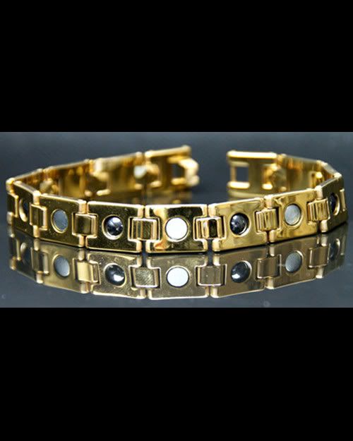 Golden Tungsten steel Bio Therapeutic Magnetic Bracelet  