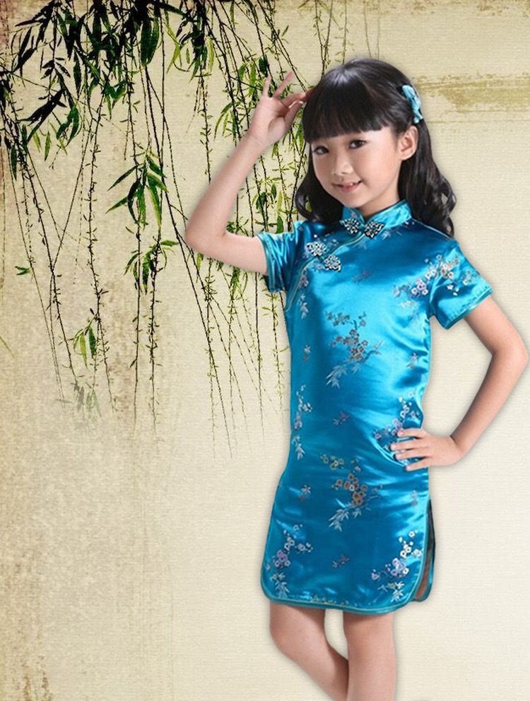 Satin Cheongsam Dress