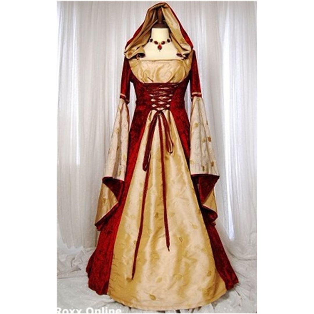 Renaissance Medieval Gown Maid Marion Fancy Dress Tudor Queen Princess ...