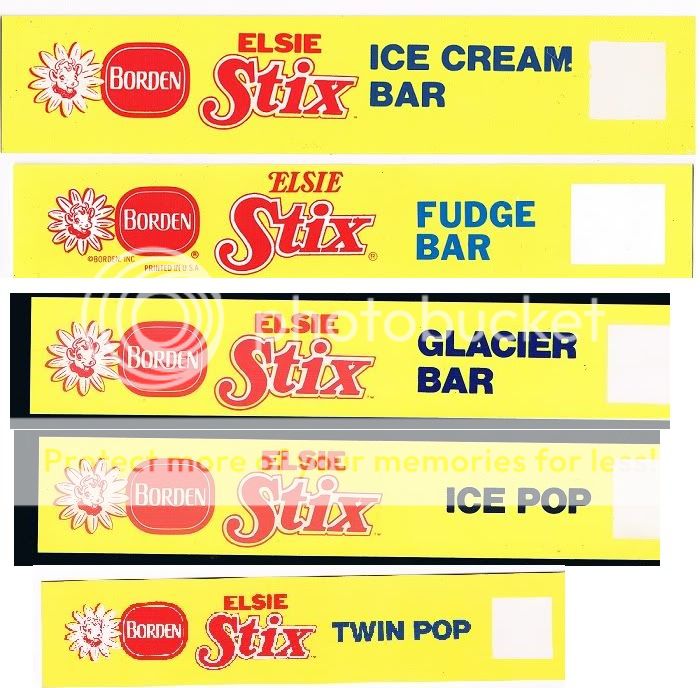   ELSIE STIX STORE SIGNS FUDGE GLACIER TWIN POP ICE CREAM ICE POP  